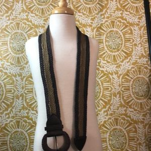 Braided brown/cream belt.
